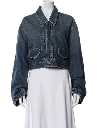 Pre-owned Khaite Denim Jacket In Blue