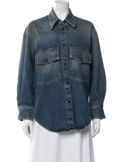 Pre-owned Khaite Denim Jacket In Blue