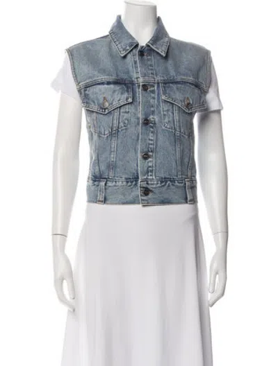 Pre-owned Khaite Denim Jacket In Blue/white
