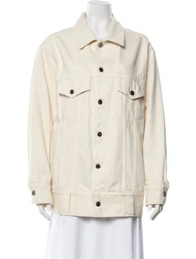 Pre-owned Khaite Denim Jacket In Neutrals