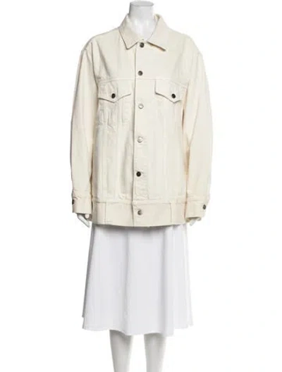 Pre-owned Khaite Denim Jacket In Neutrals