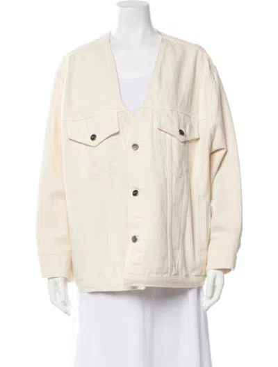 Pre-owned Khaite Denim Jacket In Neutrals
