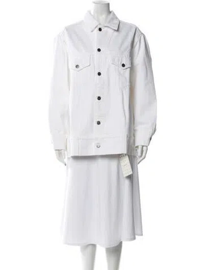 Pre-owned Khaite Denim Jacket W/ Tags In White