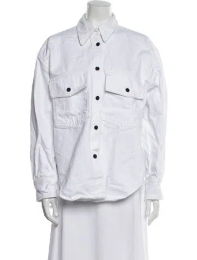 Pre-owned Khaite Denim Jacket In White