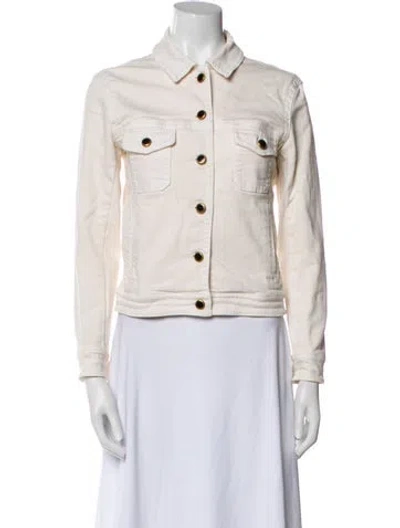 Pre-owned Khaite Denim Jacket In White