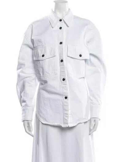Pre-owned Khaite Denim Jacket In White