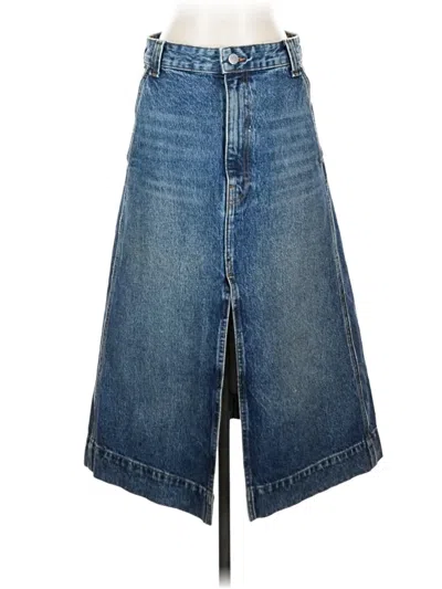 Pre-owned Khaite Denim Skirt In Blue