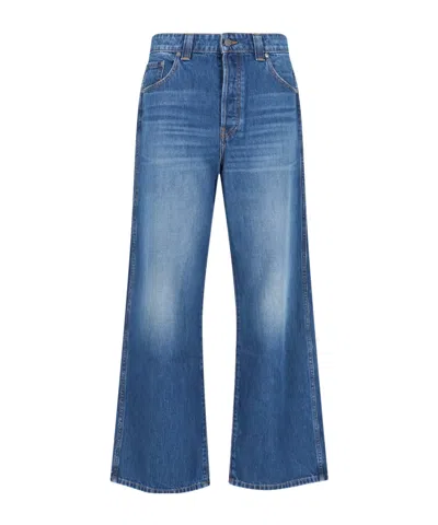 KHAITE DENIM TROUSERS WITH BELT LOOPS