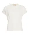 Khaite Womens White Mae Brand-patch Cotton-jersey T-shirt In White