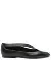 Khaite Asymmetric Cut-out Flat Shoes In Lambskin Leather
