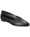 Khaite Asymmetric Cut-out Flat Shoes In Lambskin Leather In Black