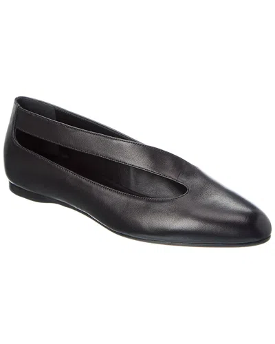 Khaite Diana Leather Ballet Flat In Black