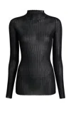 Khaite Dino Ribbed Top In Black