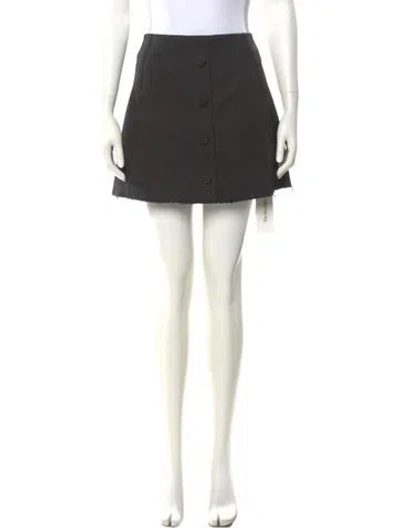 Pre-owned Khaite Distressed Accents Mini Skirt In Black