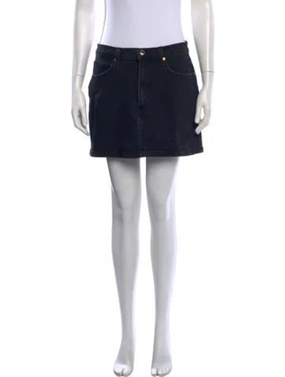 Pre-owned Khaite Distressed Accents Mini Skirt In Black
