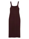 Khaite Womens Almandine Dixi Square-neck Knitted Maxi Dress Xs In Brown