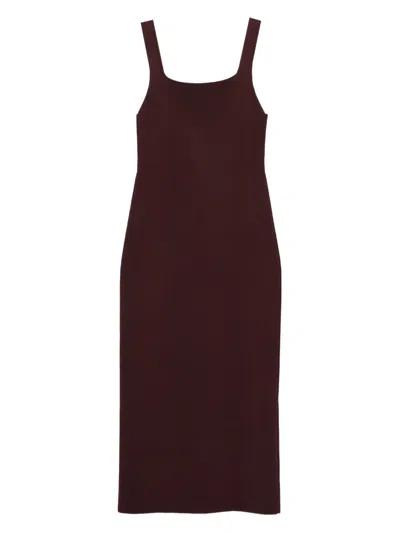 Khaite Vestido Dixi Tirantes Granate In Burgundy