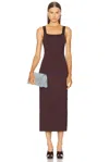 Khaite Womens Almandine Dixi Square-neck Knitted Maxi Dress Xs In Burgundy