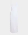 Khaite Dixi Square-neck Sleeveless Knit Maxi Dress In White