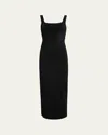 Khaite Dixi Square-neck Sleeveless Knit Maxi Dress