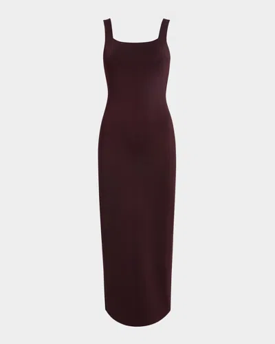 Khaite Dixi Square-neck Sleeveless Knit Maxi Dress