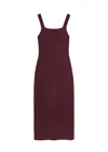 Khaite Womens Almandine Dixi Square-neck Knitted Maxi Dress In Purple
