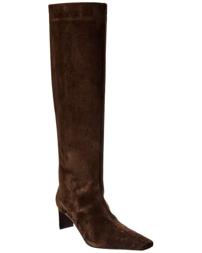 Khaite Dnu Pack  Ona Suede Knee-high Boot In Brown