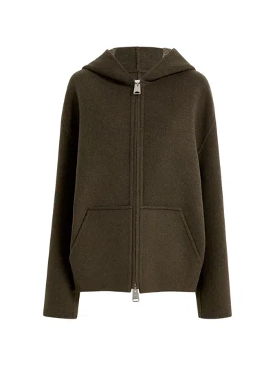 Khaite Dolem Wool Blouson Jacket In Brown