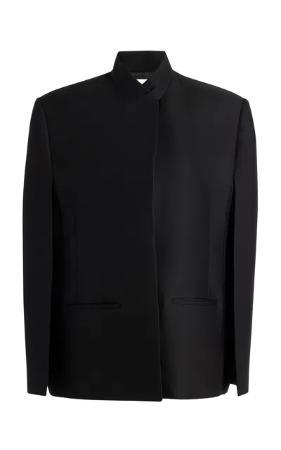 Khaite Dolso Wool-silk Jacket In Black