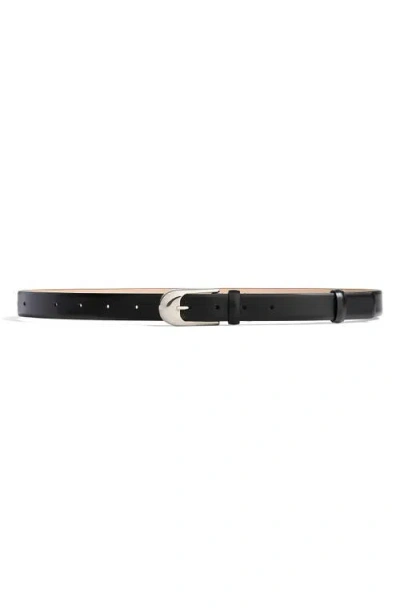 Khaite Dome Buckle Leather Belt In Black
