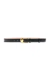 Khaite Dome Leather Belt In Black