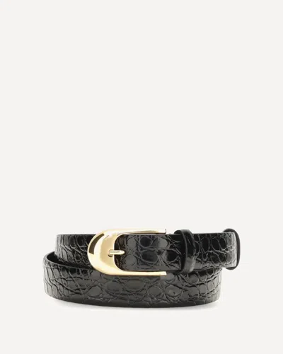 Khaite Black Calf Leather Bos Taurus Regular Belt
