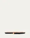 Khaite Dome Leather Belt In Black/gold