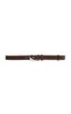 Khaite Dome Suede Belt In Brown