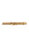 Khaite Dome Suede Belt In Neutral