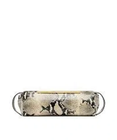 Khaite Donna Baguette Natural Piton Bag In Neutral