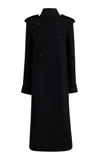 Khaite Donna Double-breasted Melton-wool Coat In Black