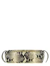 Khaite Donna Snakeskin Embossed Evening Clutch In Animal Print
