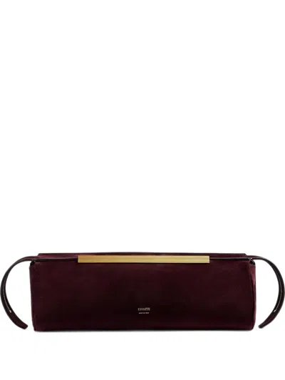 Khaite Donna Evening Clutch In Burgundy