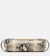 Khaite Donna Snakeskin Embossed Evening Clutch In Multi