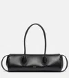 Khaite Donna Tubular Leather Shoulder Bag In Black