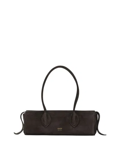 Khaite "donna" Medium Shoulder Bag In Brown