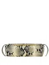 Khaite Donna Snakeskin Embossed Evening Clutch In Animal Print