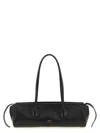 Khaite Donna Tubular Leather Shoulder Bag In Black