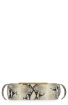 Khaite Donna Snakeskin Embossed Evening Clutch In Neutral