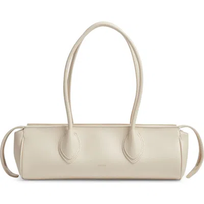 Khaite Zip Fastening Leather Shoulder Bag In Neutral