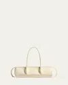 Khaite Donna Tubular Leather Shoulder Bag In White