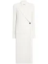 Khaite Cobble Double-breasted Long Coat In White