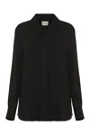 Khaite The Dorian Silk Shirt In Black