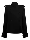 Khaite Dean Double-breasted Wool-blend Coat In Black